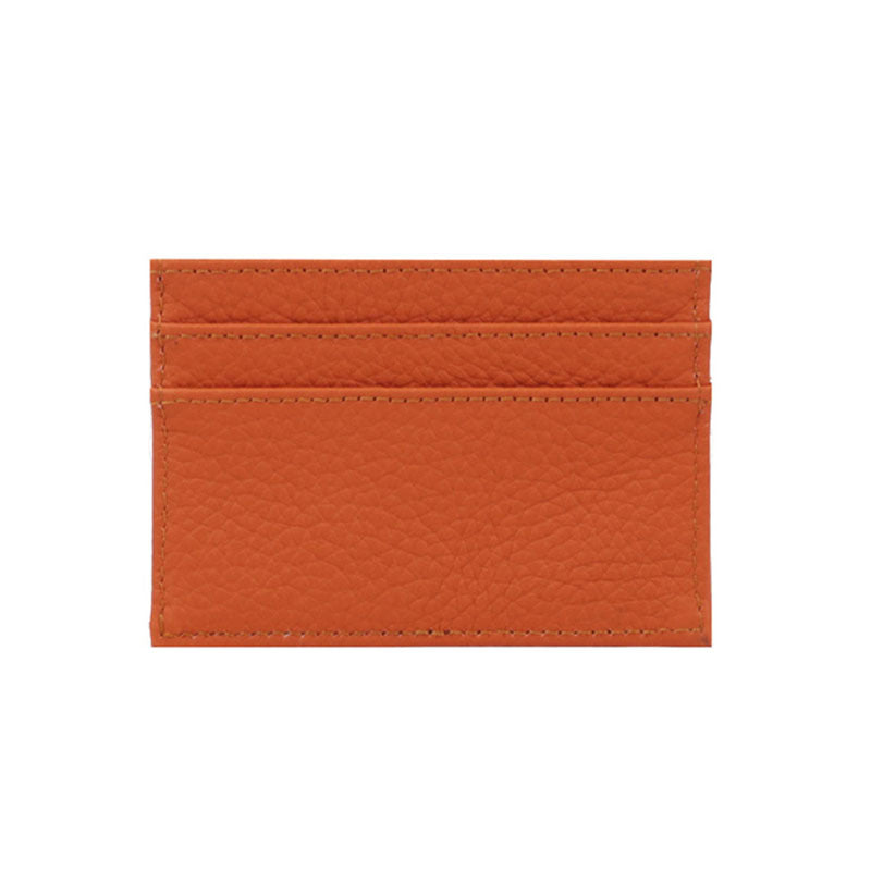 Fashion Simple First Layer Cowhide Bank Certificate Card Holder