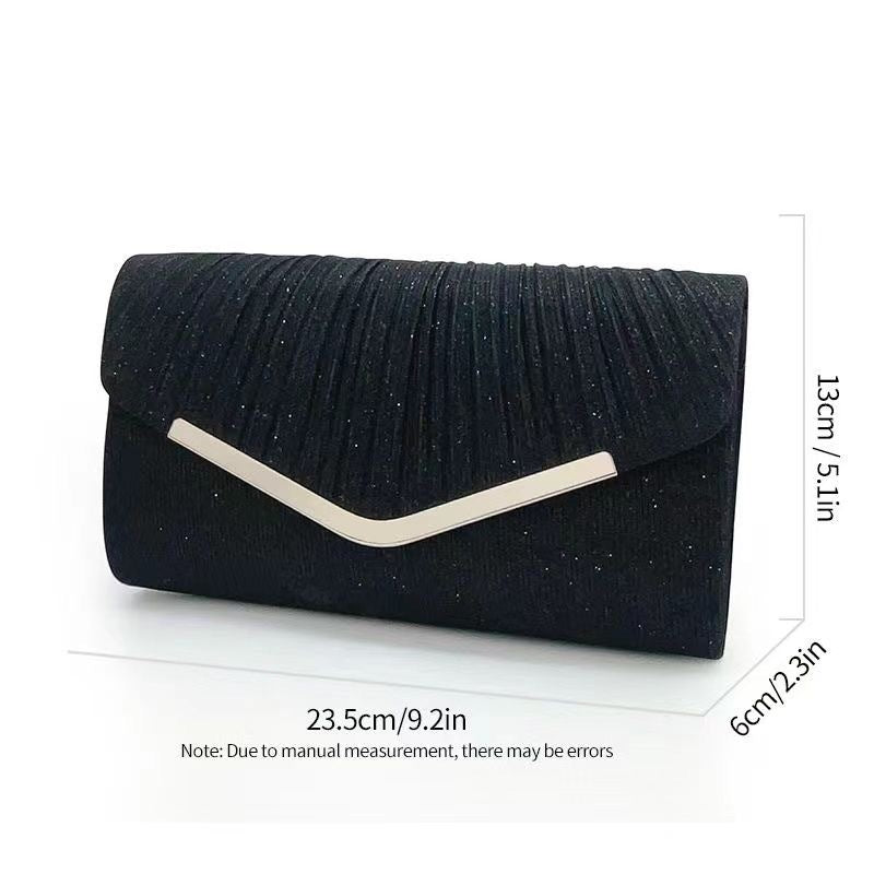 Women's Pleated Envelope Elegant Dress Dinner Clutch Evening Bags