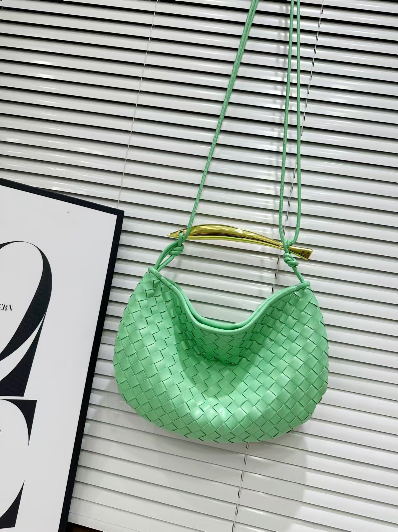 Women's Genuine Leather High-grade Design Hand Metal Evening Bags