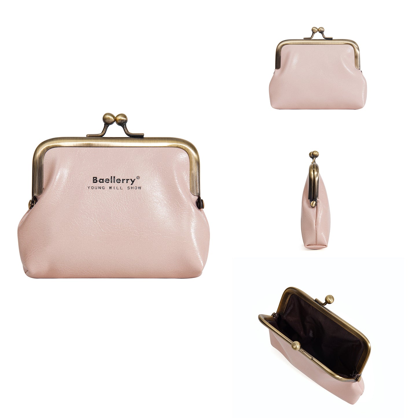 Women's Short Leather Tinplate Relatively Mouth High Ladies Wallets