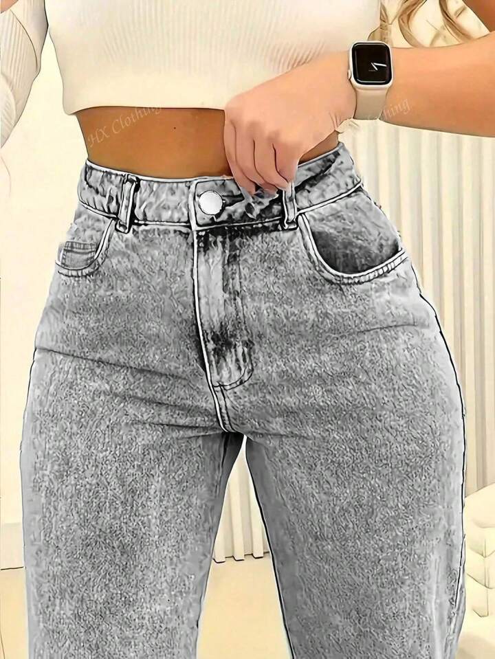 Autumn High Quality Trendy Straight Casual Women's Jeans