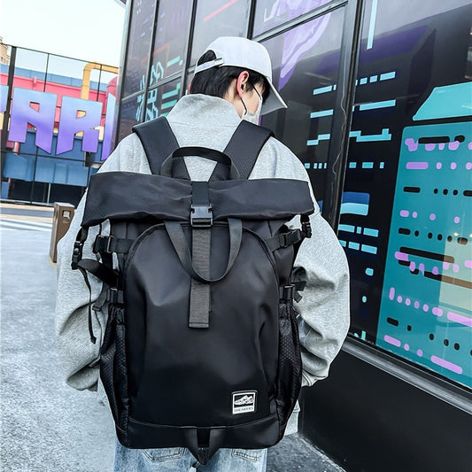 Men's Trendy Curved Edge Workout Shoes Storage Backpacks