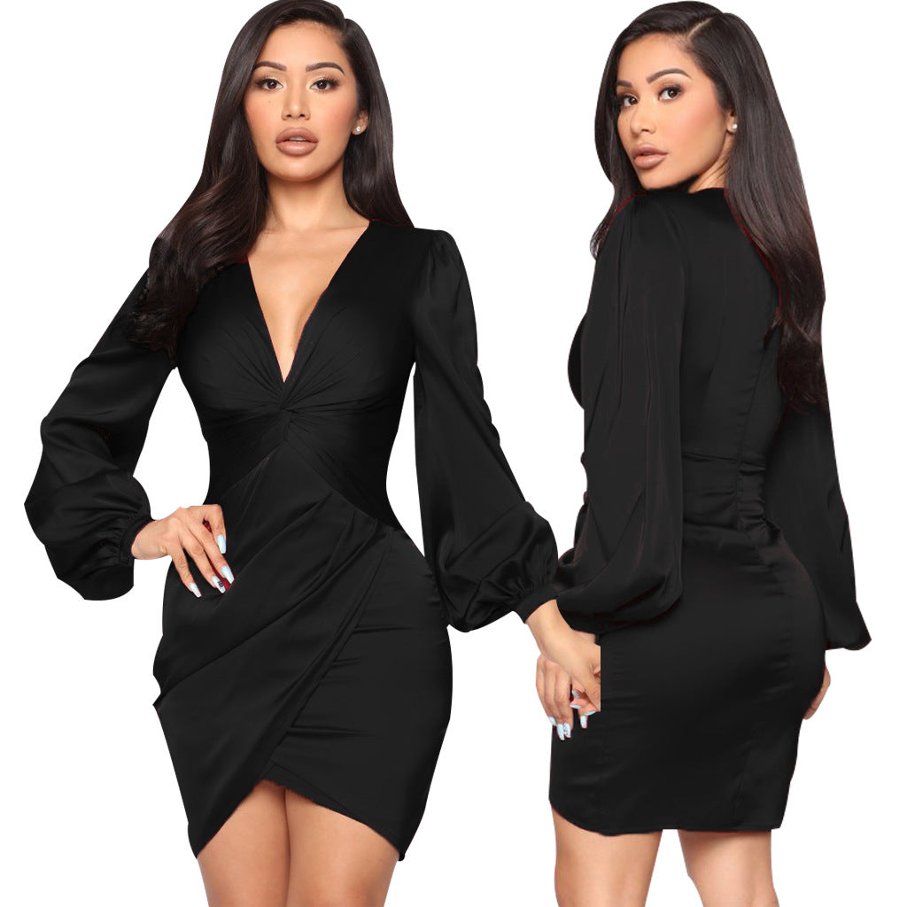 Women's Sexy Fashion Solid Color Night Show Dresses