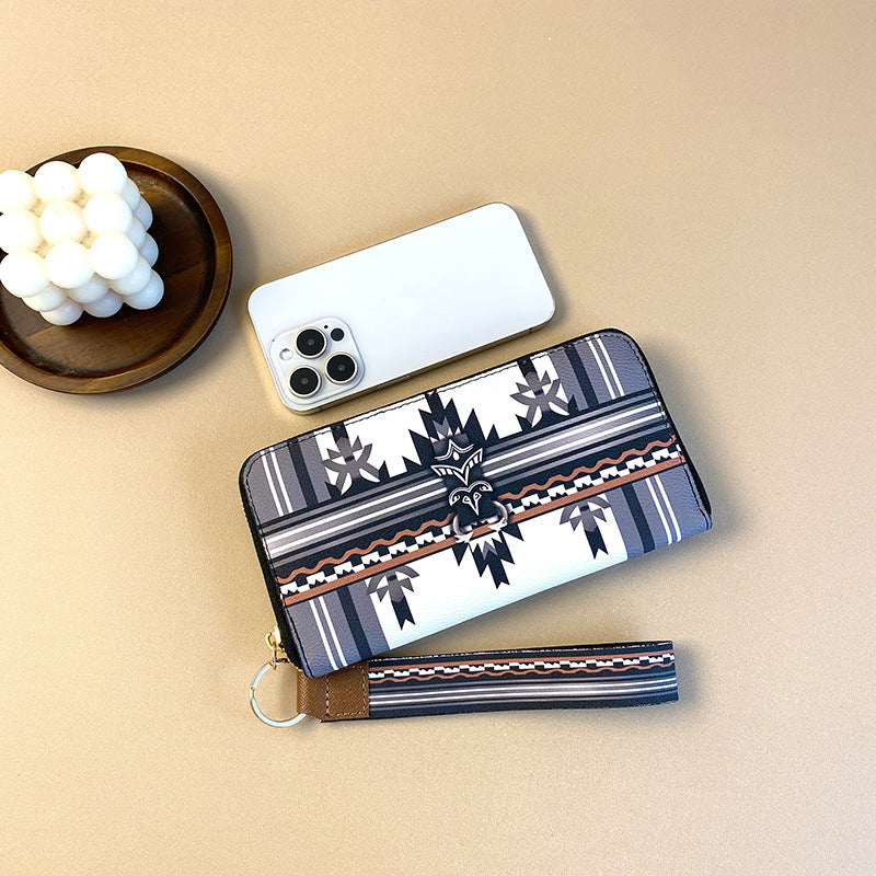 Women's Style Zipper Large Fashion Clutch Wrist Ladies Wallets