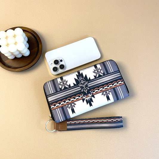 Women's Style Zipper Large Fashion Clutch Wrist Ladies Wallets