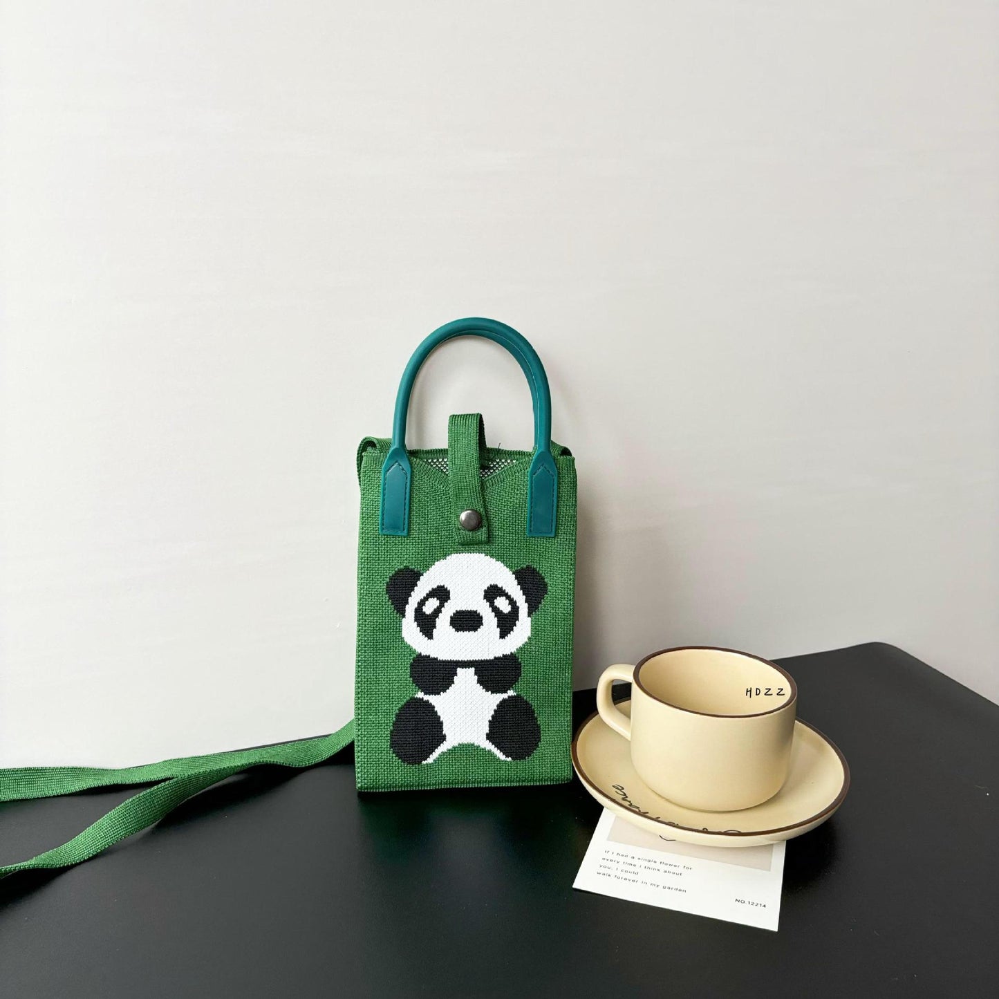 High Sense Mobile Cartoon Knitted Dopamine Bags