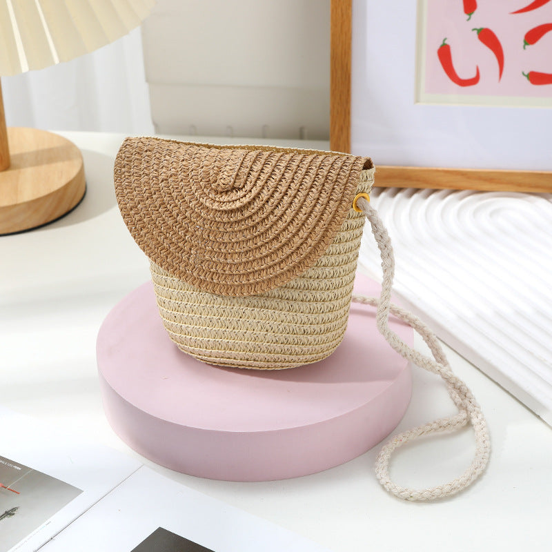 Women's Summer Seaside Holiday Straw Colorful Woven Bags