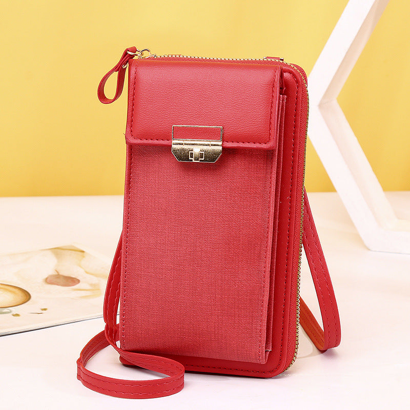 Women's Mobile Fashion Simple Korean Latch Phone Bags