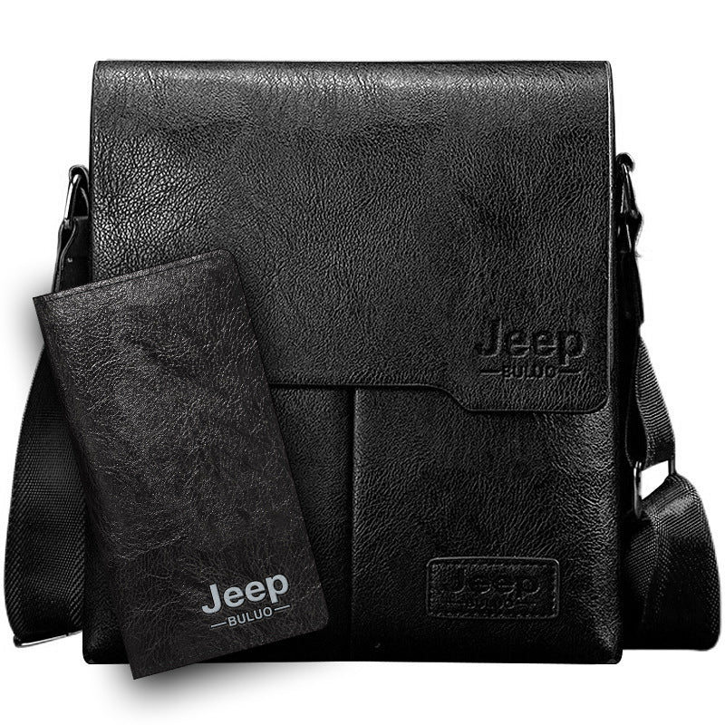 Men's Fashion Stylish Leather Soft Vertical Men's Shoulder Bags