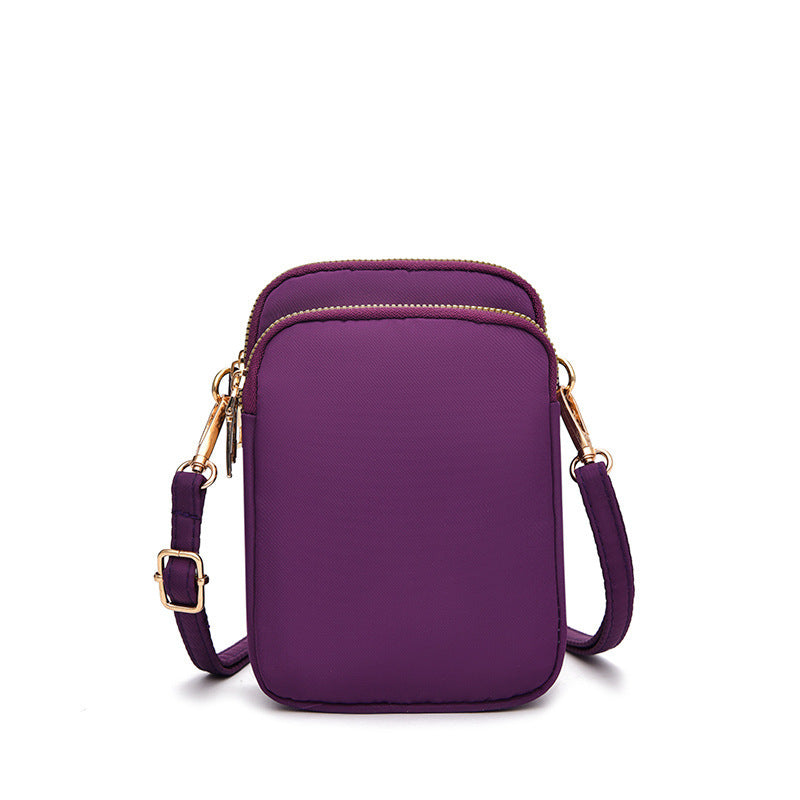 Women's Nylon Mobile Lightweight Fashion Mini Vertical Phone Bags
