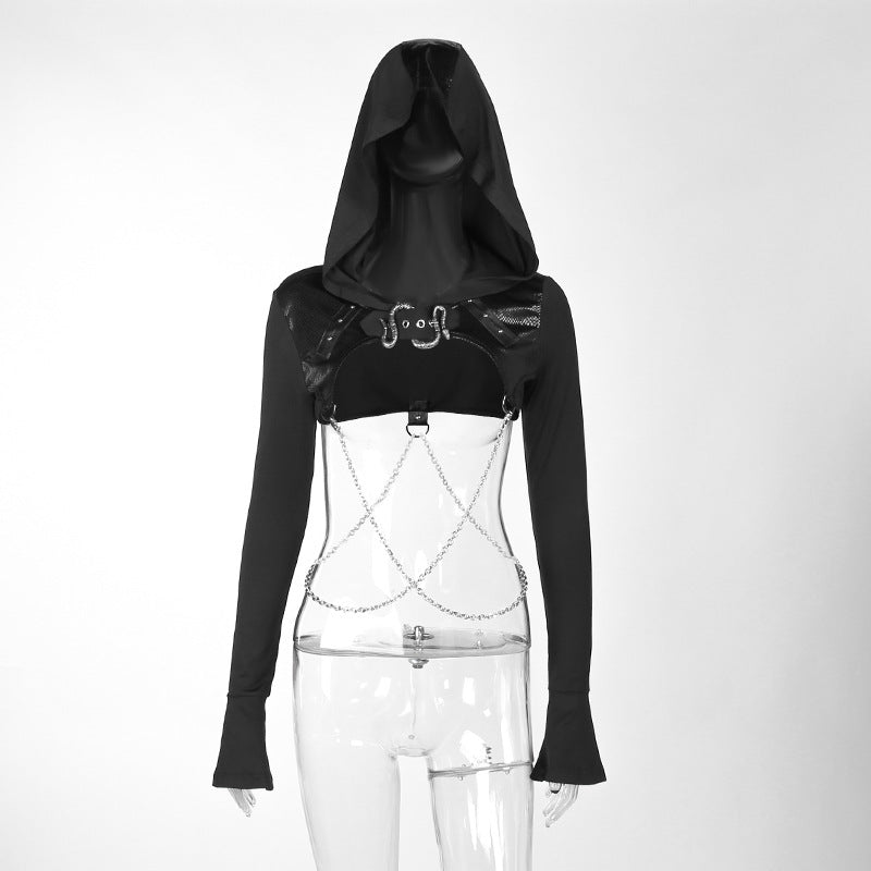 Women's Summer Street Style Hipster Chain Gilding Design Blouses