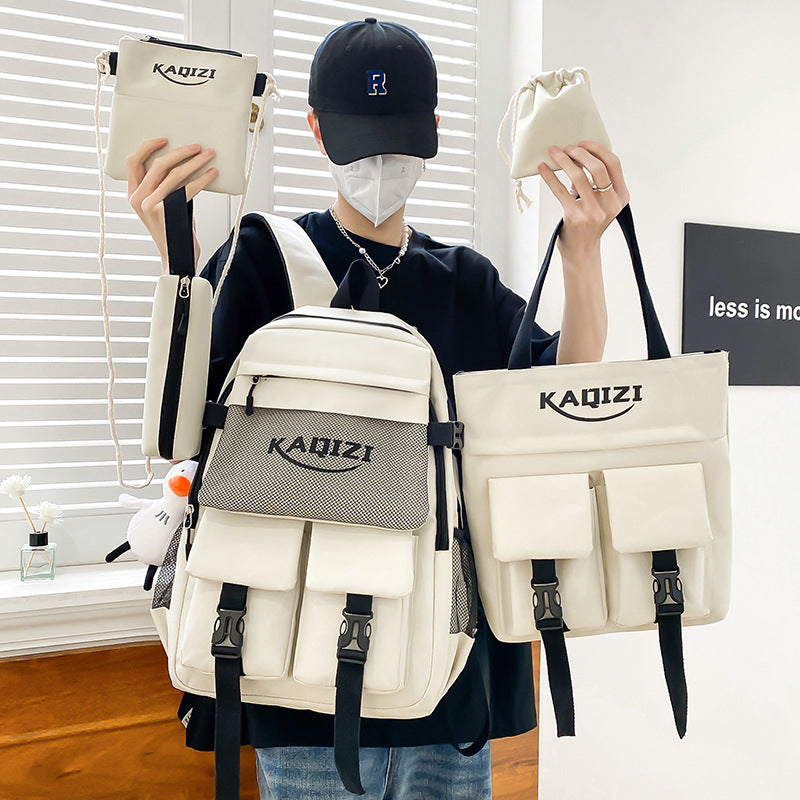 Large Capacity Leisure Junior High Set Middle School Students' Schoolbags