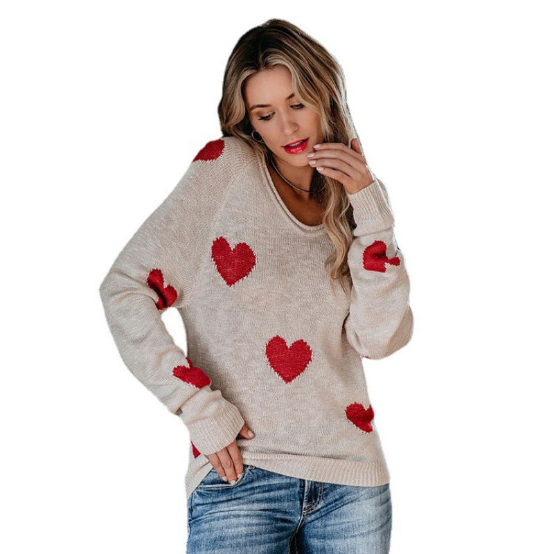 Women's Stylish Valentine's Day Long Sleeve Sweaters
