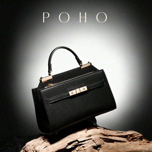 Classy Women's Portable Litchi Pattern Kelly Bags