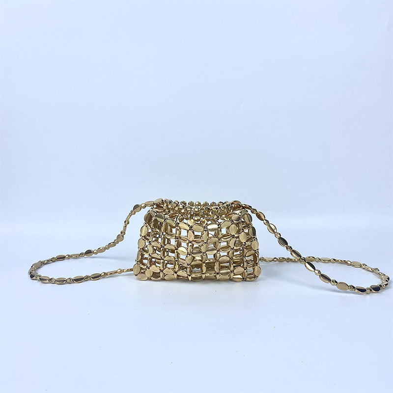 Shiny Retro Sequin Hand-woven Beaded Fashion Shoulder Bags