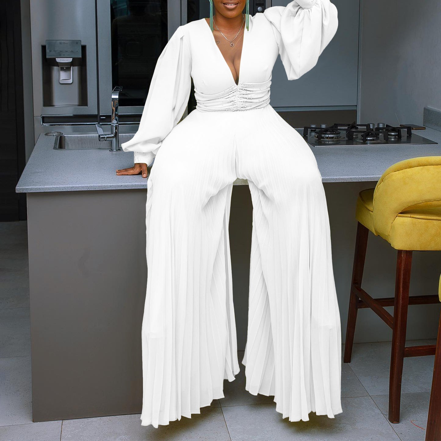 Mesh Fashion Casual Loose Wide Leg Pants
