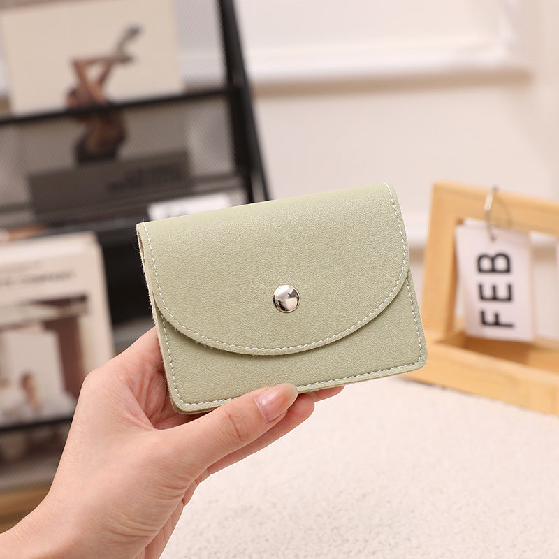Women's & Men's & Korean Style Solid Color Simple Card Holder