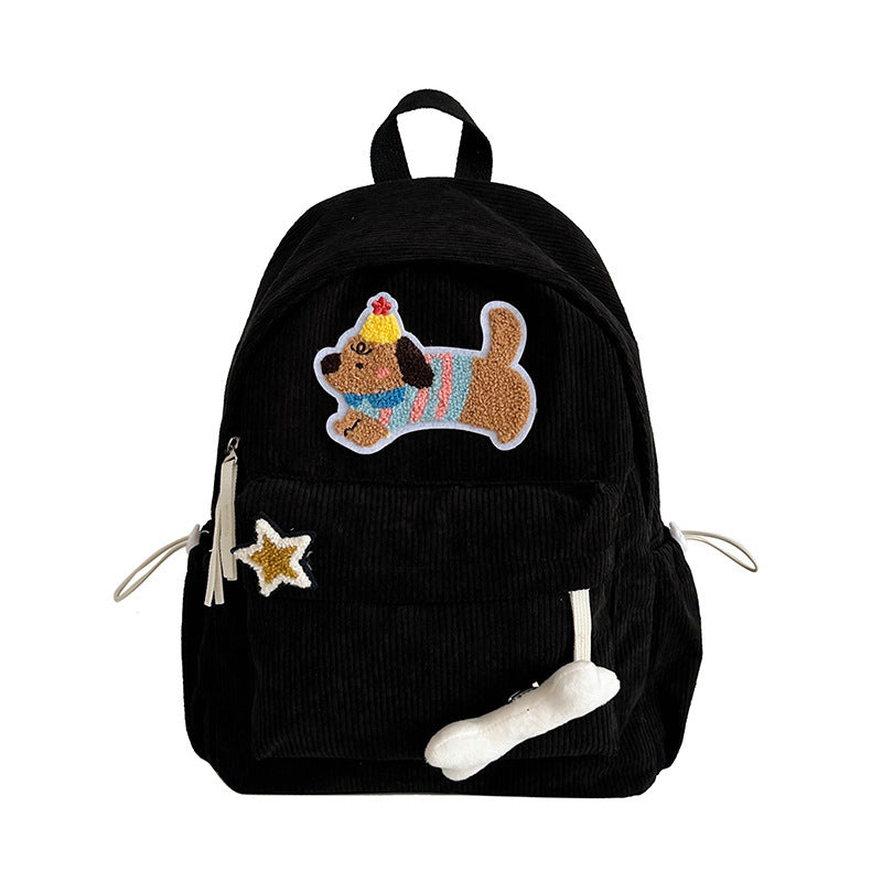 Glamorous Innovative Corduroy Puppy Has Copyright Backpacks