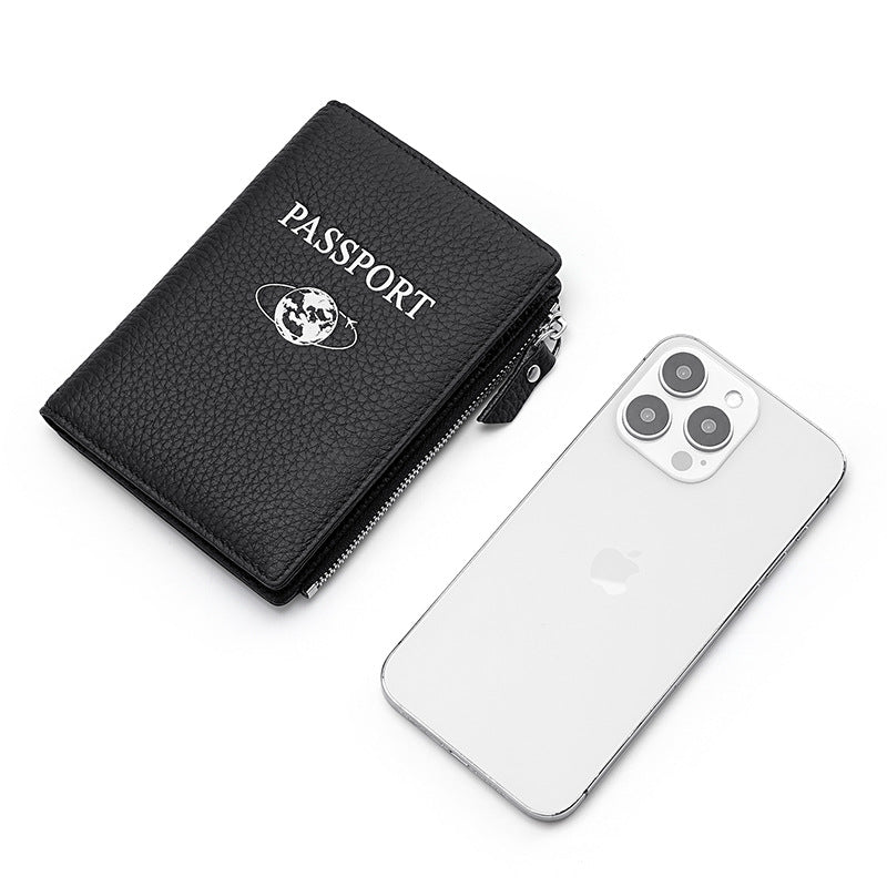 Passport First Layer Cowhide Document Abroad Bags