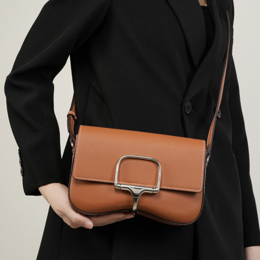 Leather Palm Print Cushion High Sense Crossbody Bags