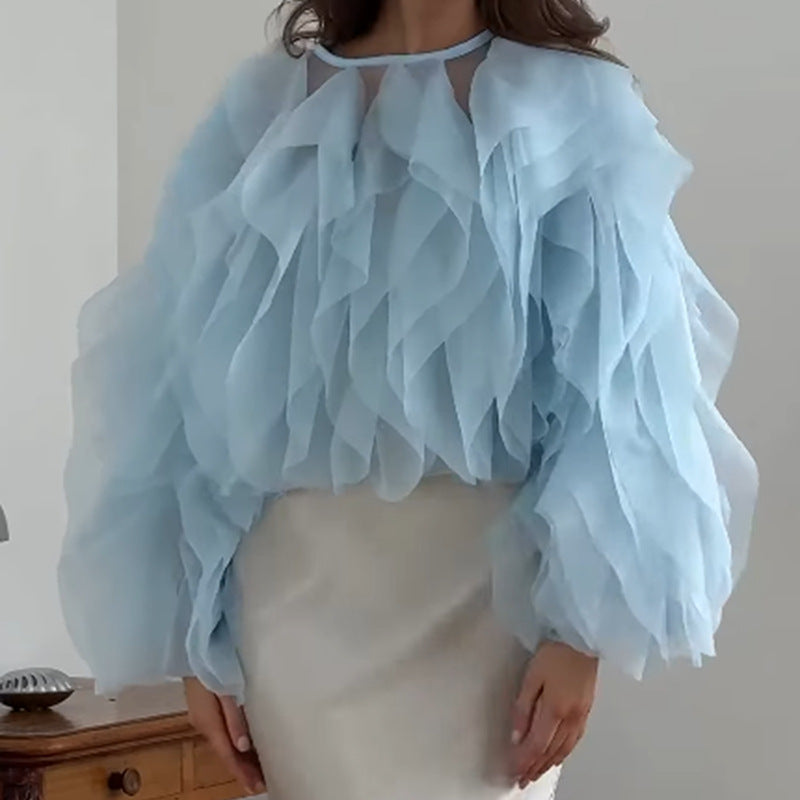 Women's Elegant Solid Color Spring High-grade Stitching Blouses