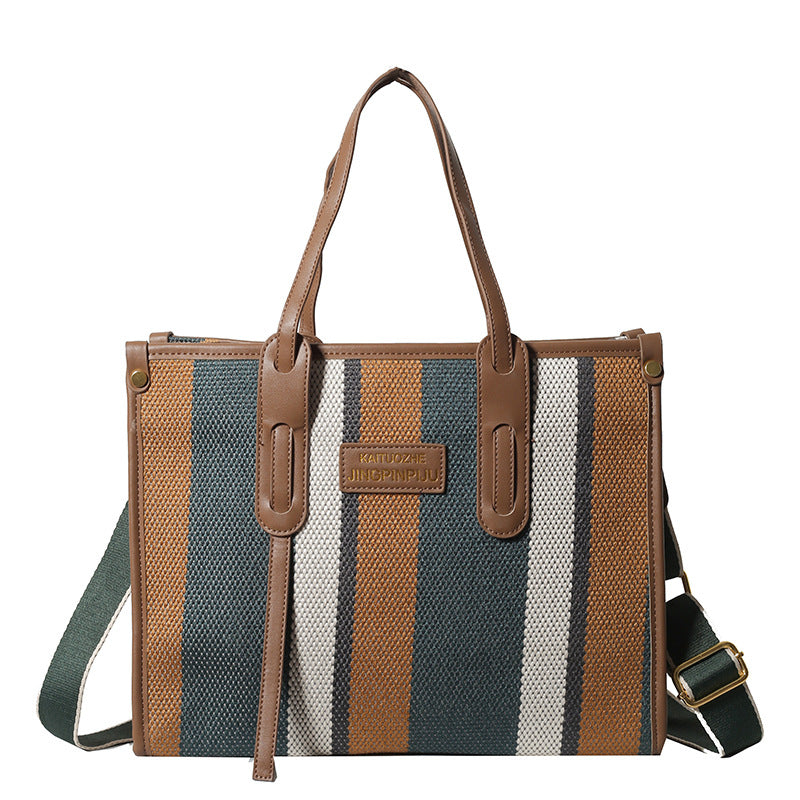 Women's Canvas Large Capacity Fashion High Sense Shoulder Bags
