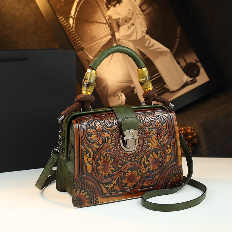Women's Retro Clip Pouch Fashionable High-grade Minority Handbags