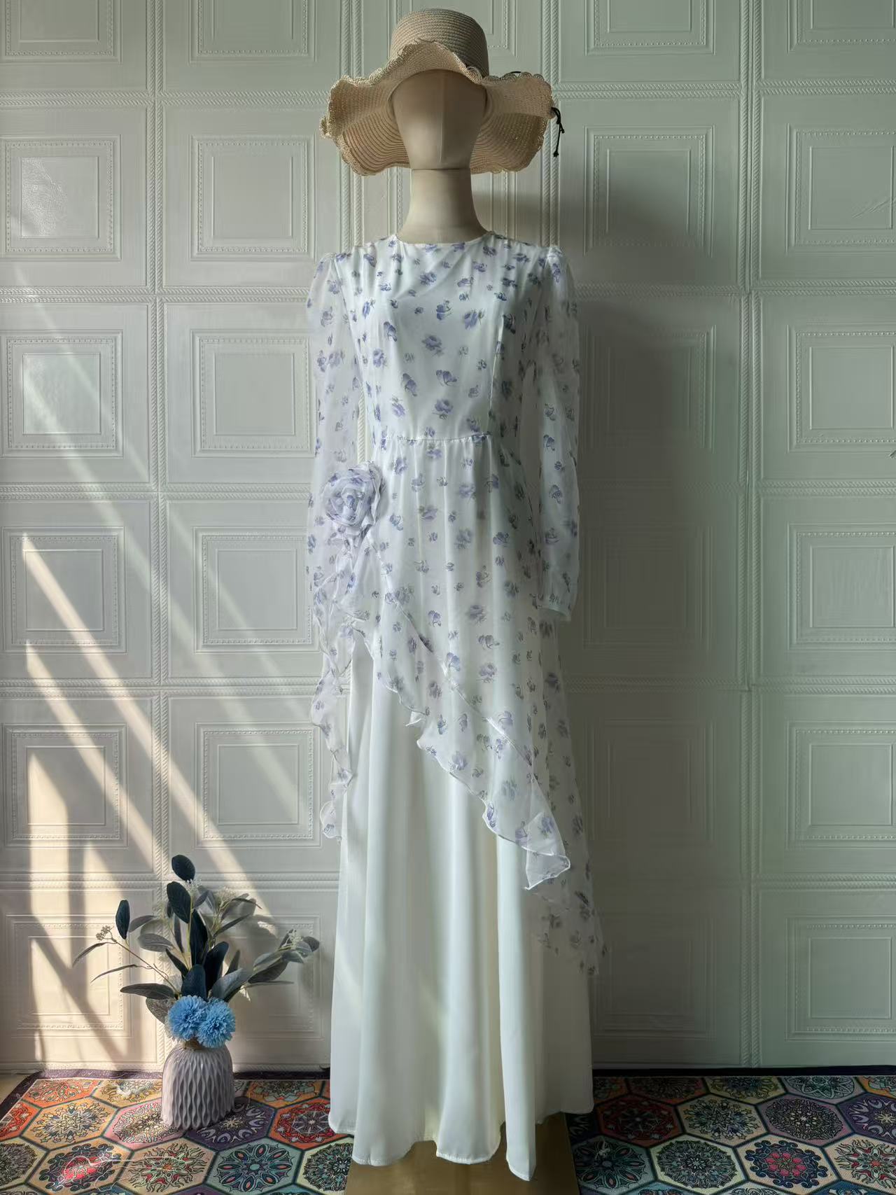 Women's Summer Elegant Fresh Long Sleeve Dress Dresses