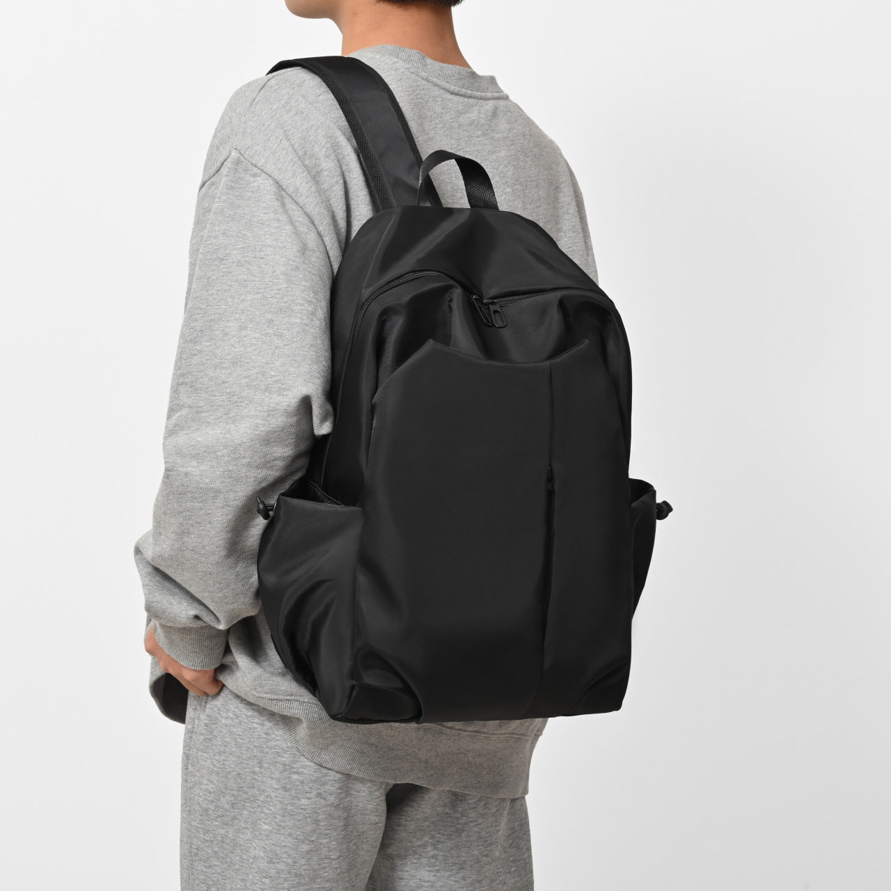 Women's & Men's & Large Capacity Solid Color College Middle School Students' Schoolbags