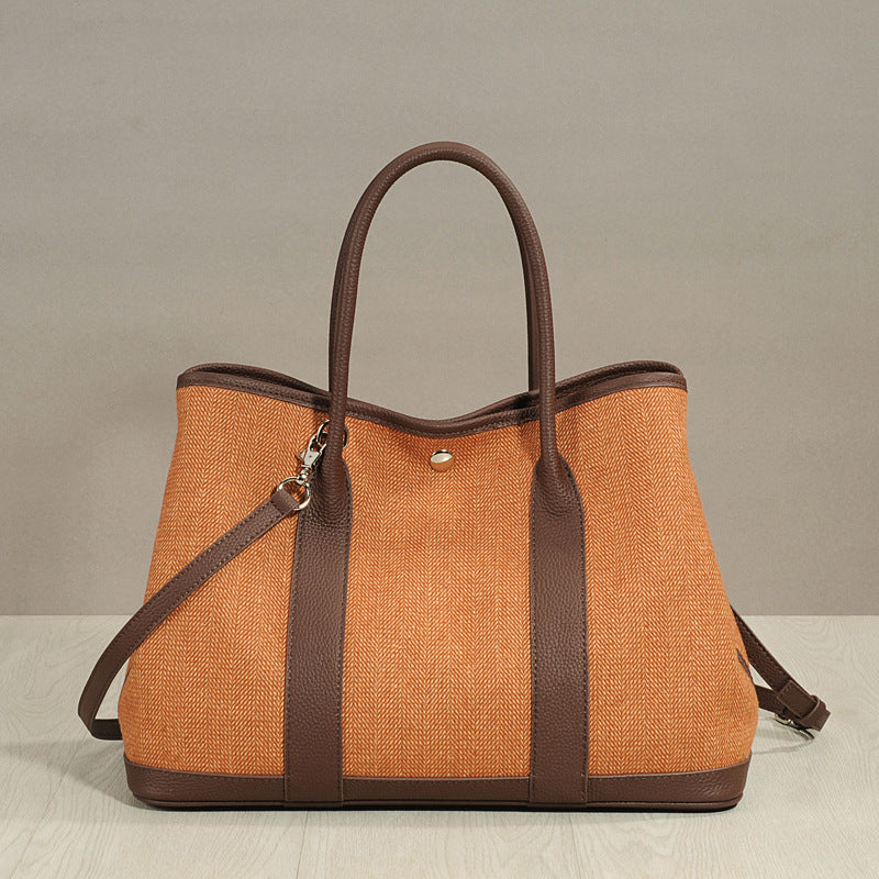 Women's Layer Cowhide Genuine Leather Fashionable Large Crossbody Bags