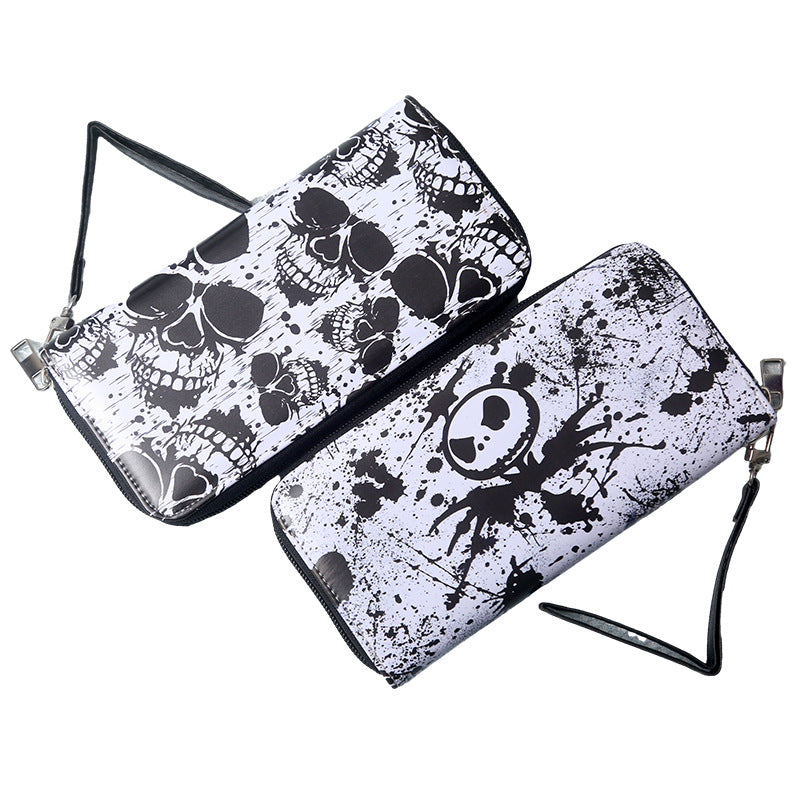 Women's & Men's & Vintage Bat Print Long Large Ladies Wallets