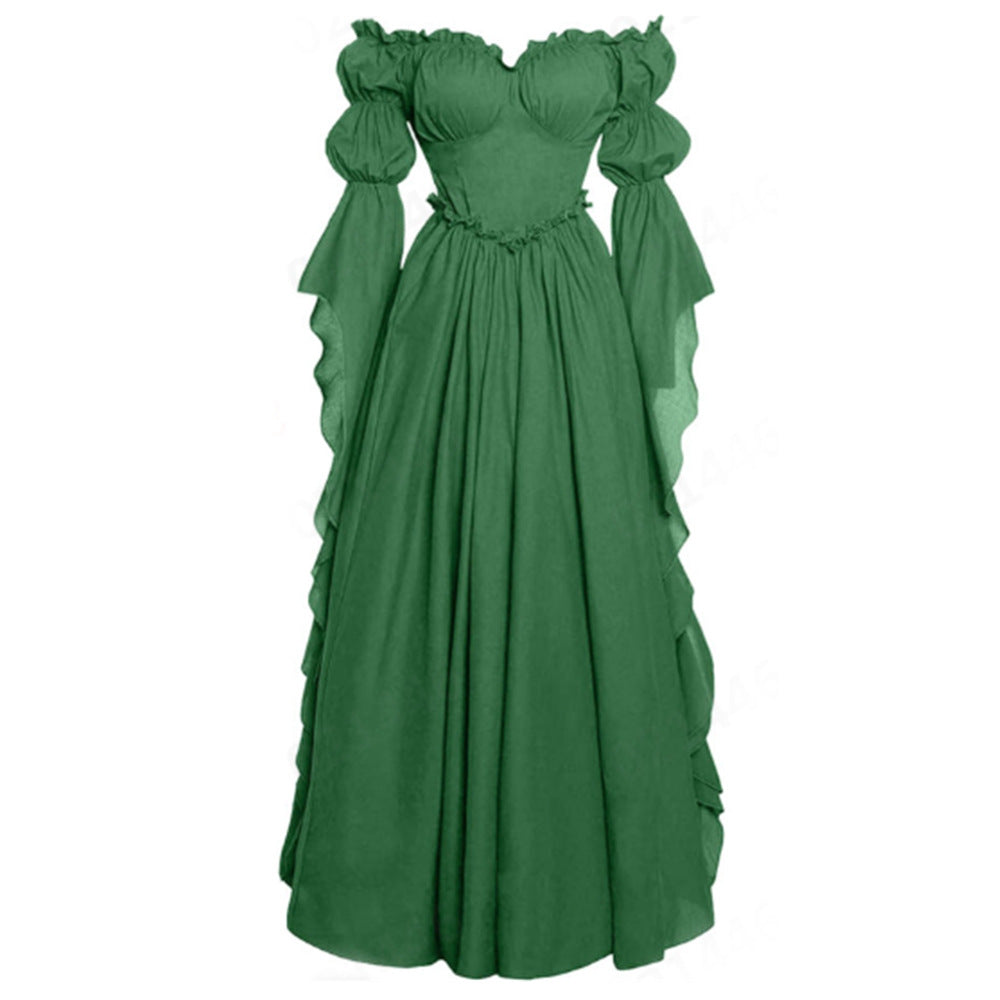 Women's Medieval Court Dress Retro Stage Performance Dresses