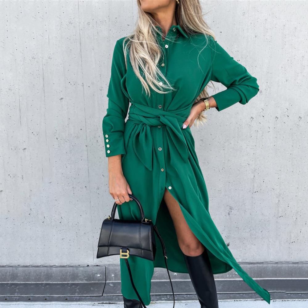 Women's Long Solid Color Sleeve Big Hem Cardigans