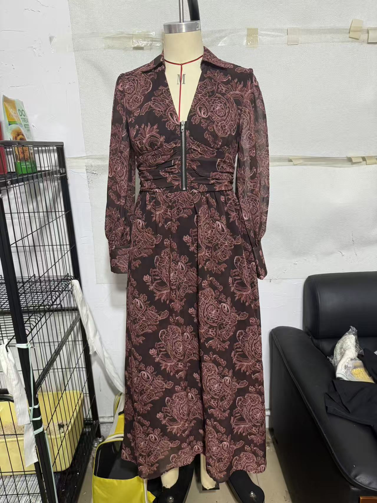 Temperament French Style Floral Elegant Long Dresses