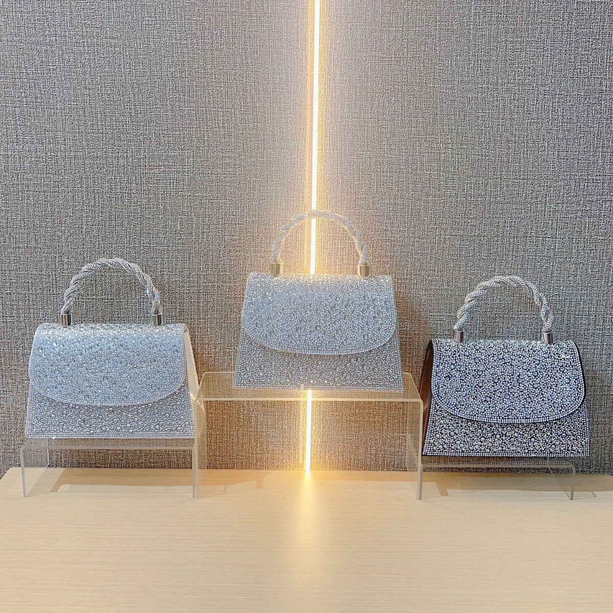 Creative French Diamond Banquet Rhinestone Dinner Evening Bags
