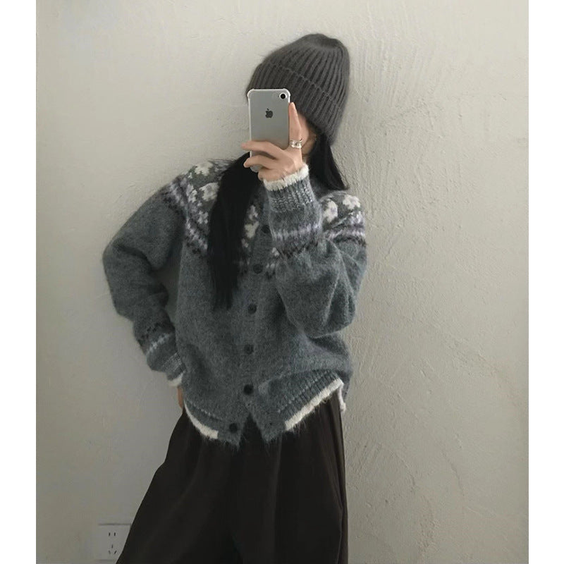 Women's Korean Vintage Knitted Loose Lazy Style Sweaters