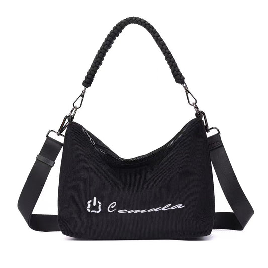 Niche Corduroy With Iti Fabric Fashionable Crossbody Bags