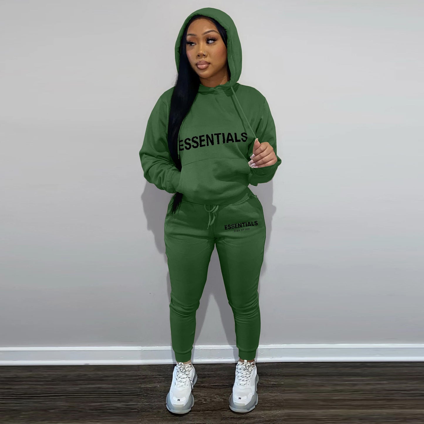 Women's Fashion Chest Casual Hooded Set Suits