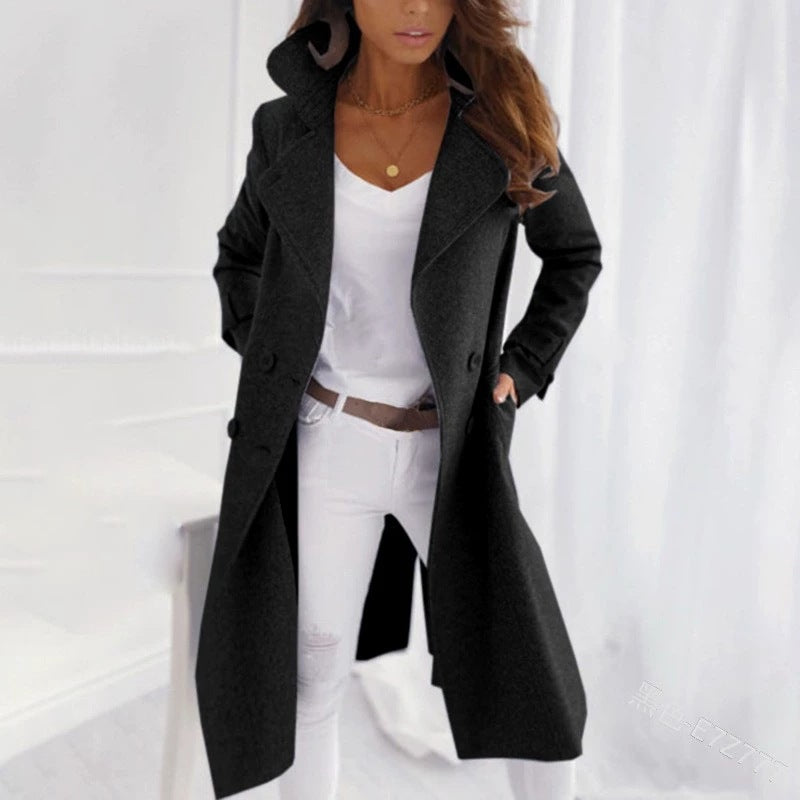 Women's Thick Wool Long Quality With Lining Coats