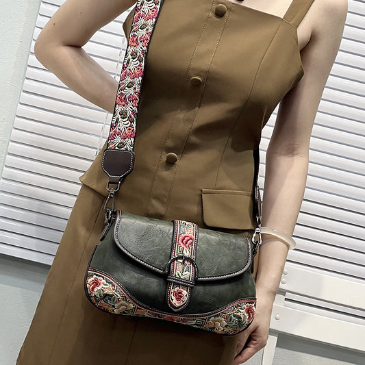 Women's Chinese Style Embroidery With Cheongsam Cotton Crossbody Bags