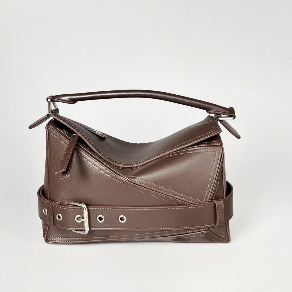 Unique Women's Genuine Leather Punk Locomotive Handbags