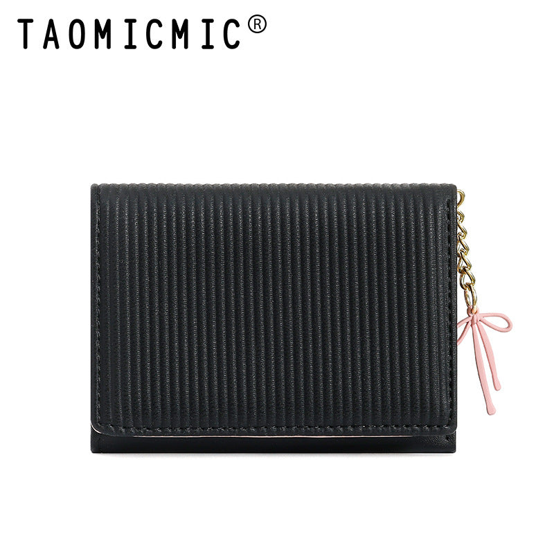 Women's Fresh Three Fold Cute Leather Integrated Ladies Wallets