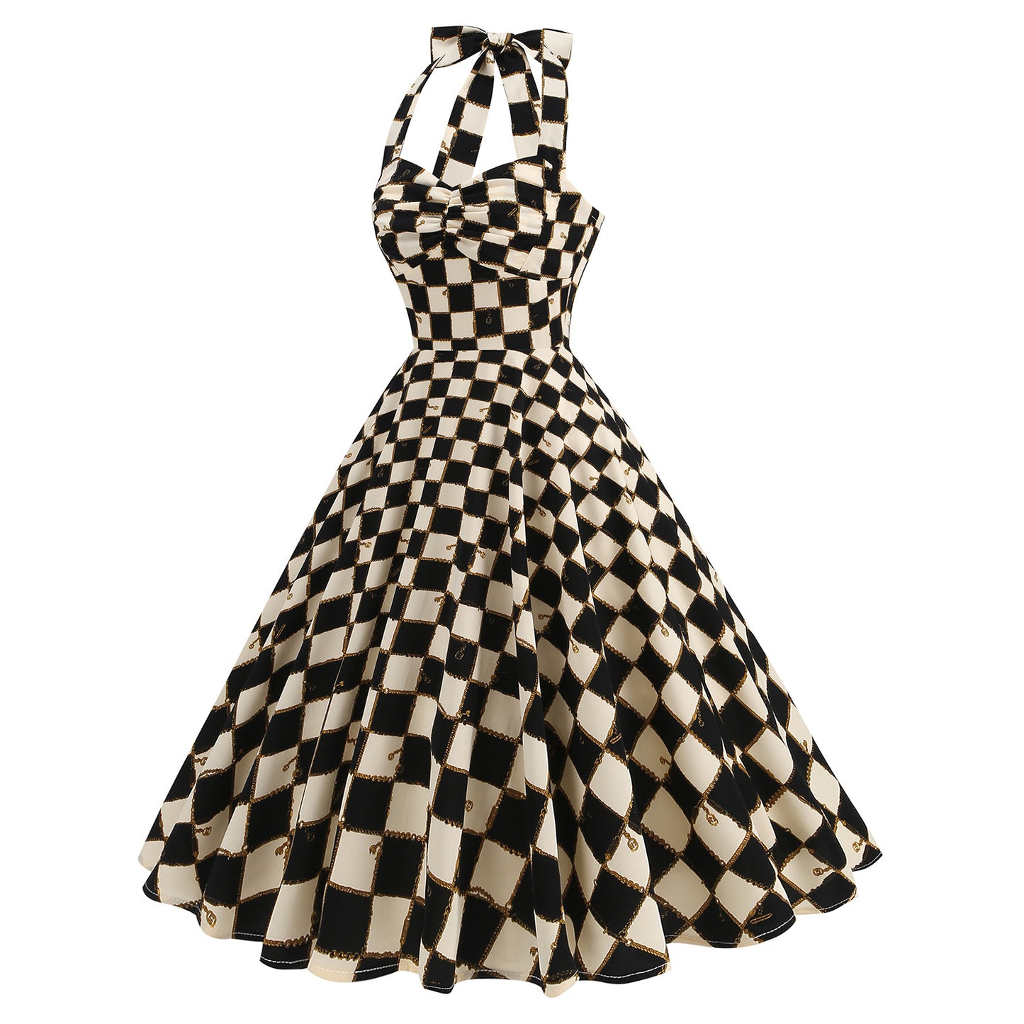 Women's Halter Large Swing Temperament Dress Beach Dresses