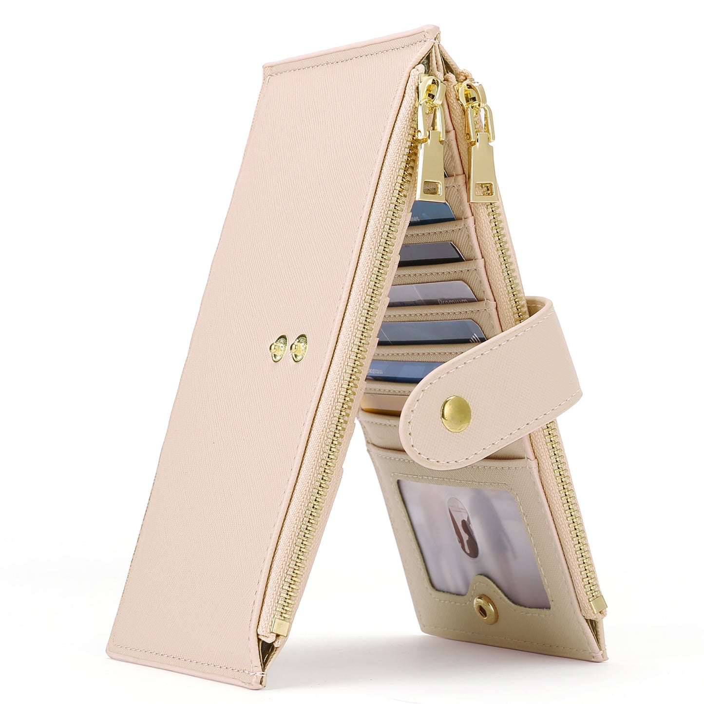 Large Capacity Multiple Slots Zipper Mobile Ladies Wallets