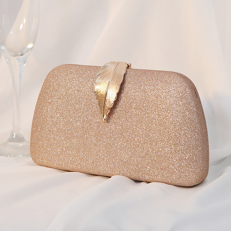 Dinner Metal Leaf Box Banquet Dress Evening Bags