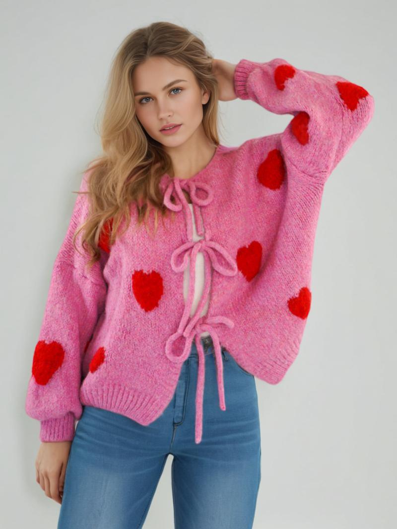 Women's Embroidery Love Strap Fashion Knitted Sweaters