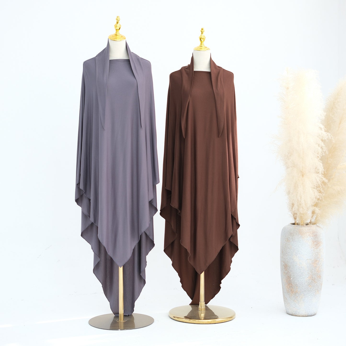 New Comfortable Solid Color Big Scarf Dresses