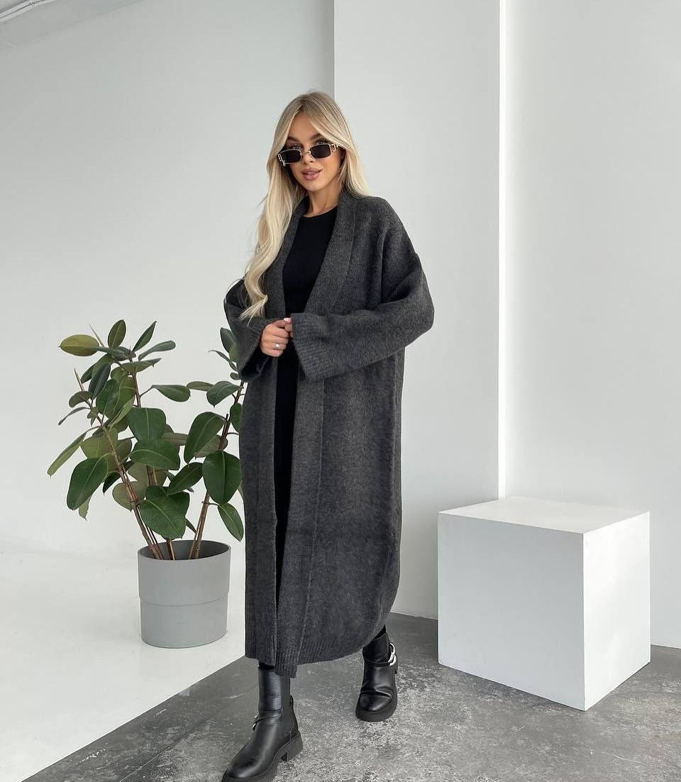 Women's Stylish Elegant Collarless Long For Sweaters
