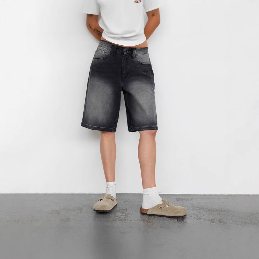 Women's Denim No Bomb Fitted Figure Flattering Shorts