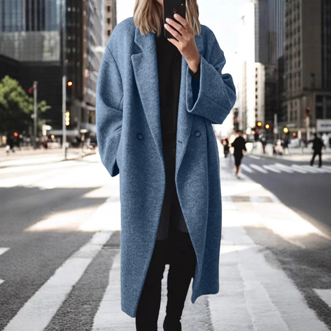 Women's Comfortable Winter Woolen Long Trench Coats